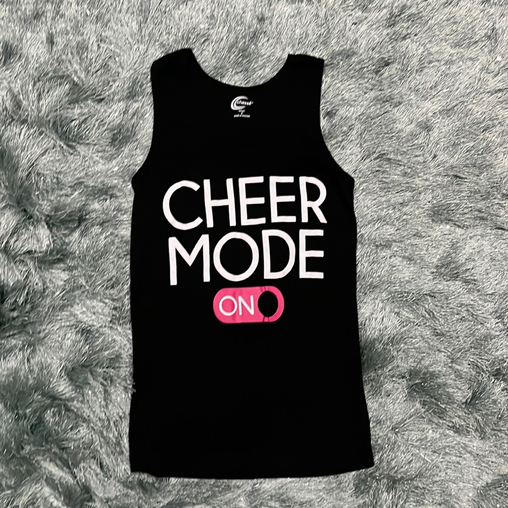 NWOT Cheerleading Fitted Tank Top Black, Hot Pink, & White Size Small
